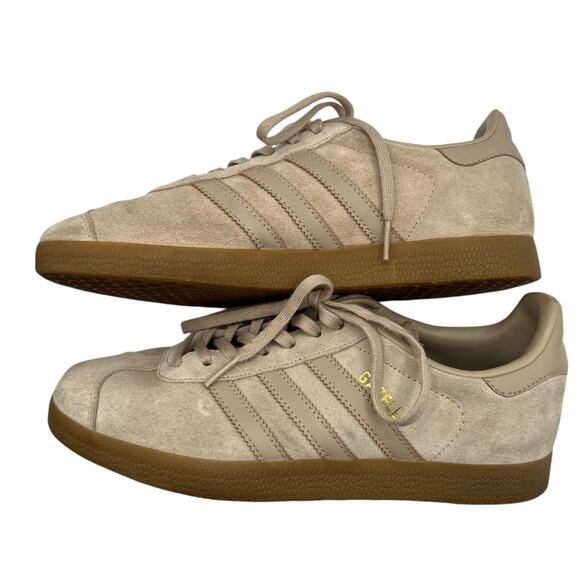 Adidas Gazelle Sneakers Beige Tan Suede Gum Sole 6 1/2 Men Classic Retro 90s Low - Picture 12 of 14
